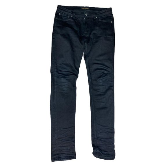 Nudie Jeans Skinny Lin Black Size 30W x 32L - Picture 1 of 5